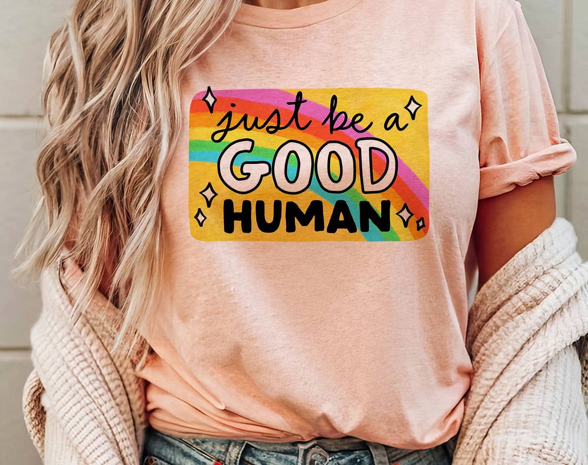 Just Be A Good Human 2025 -  Equality Pride Graphic T-Shirt
