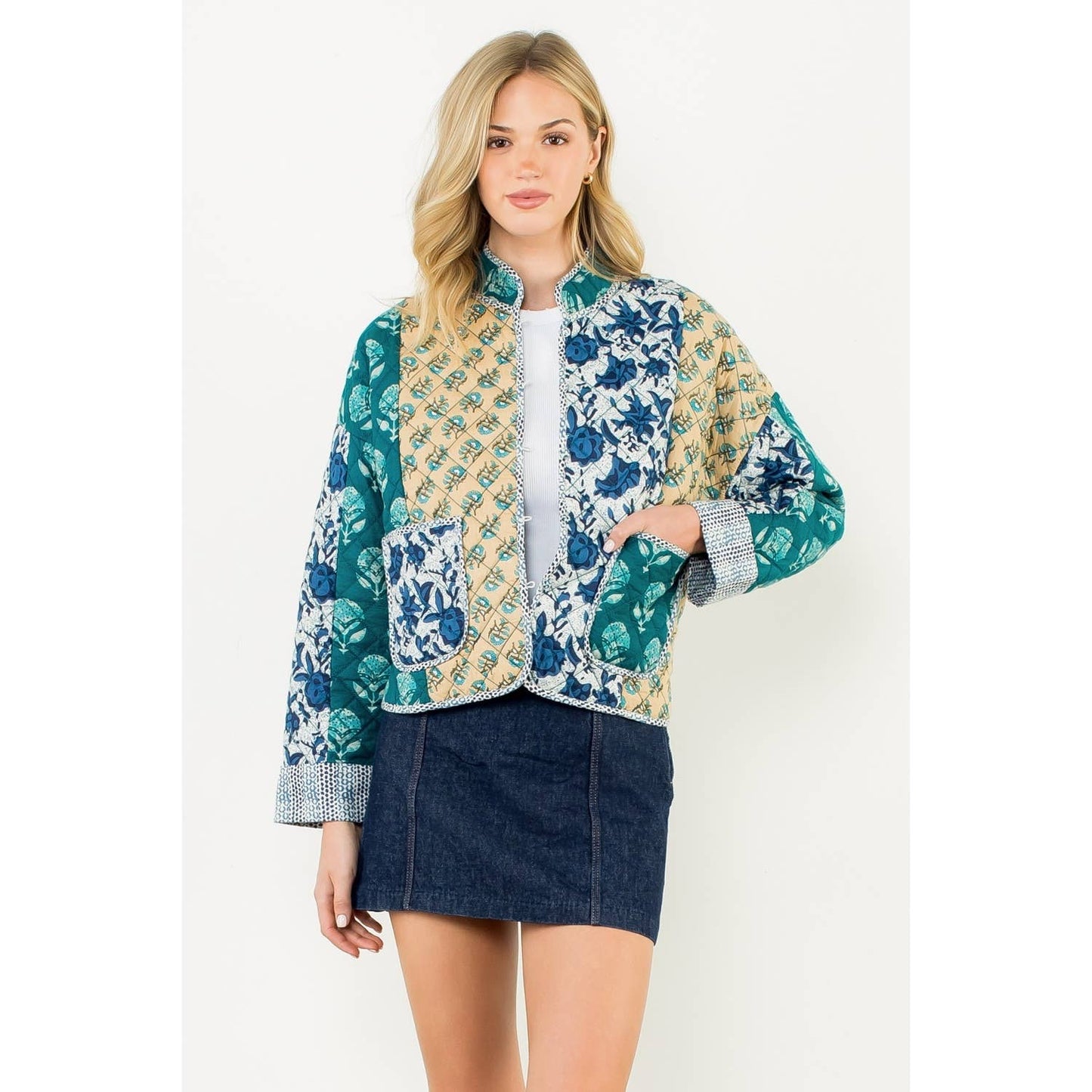 Patchwork Floral Quilted Jacket