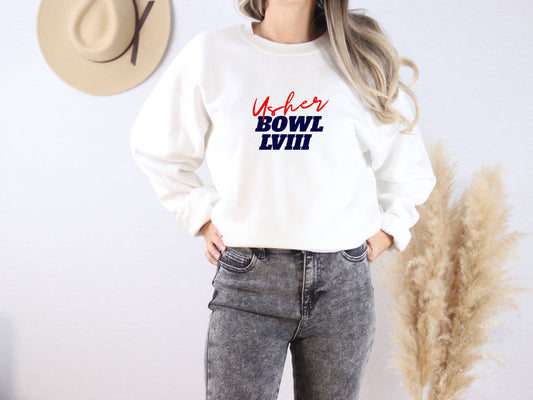 Halftime Humor Usher Bowl Sweatshirt - Football Fan Gift
