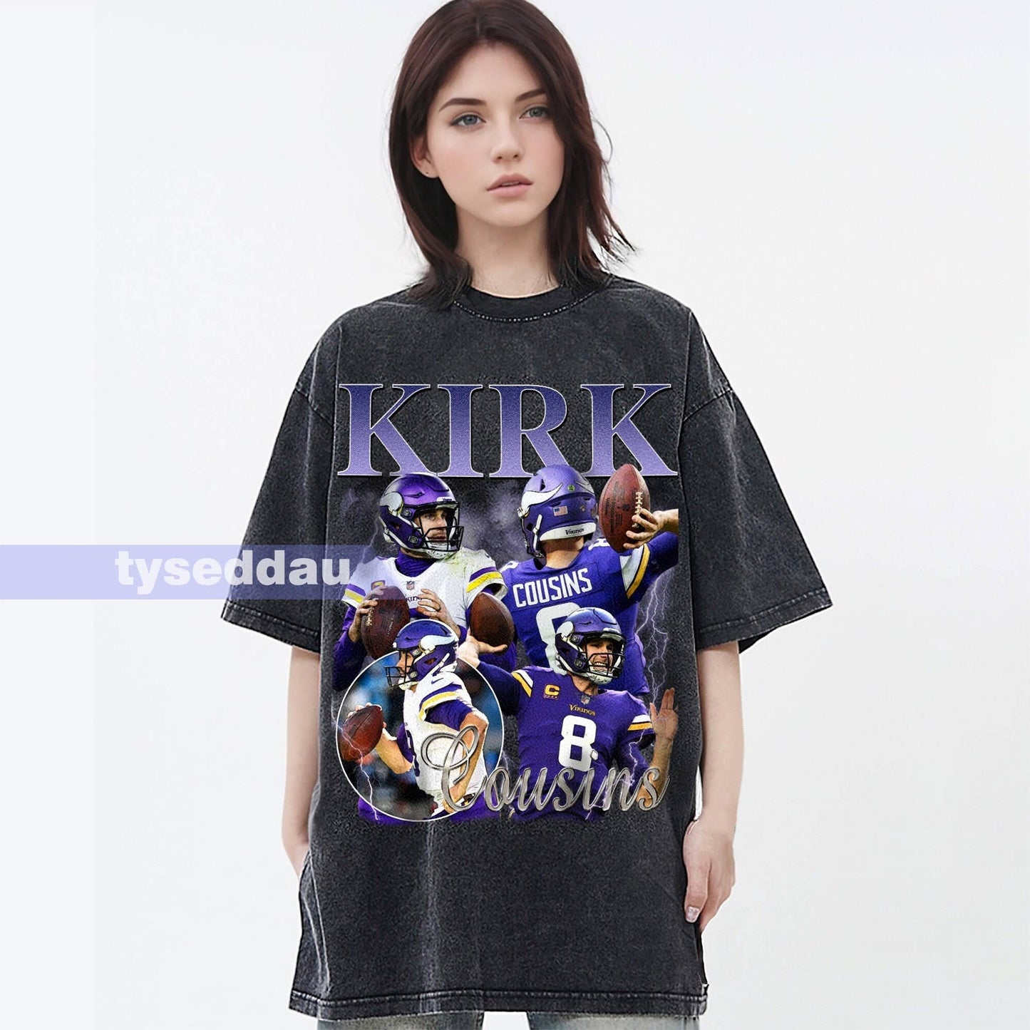 Kirk Cousins Retro 90's Graphic T-Shirt – Vintage Style