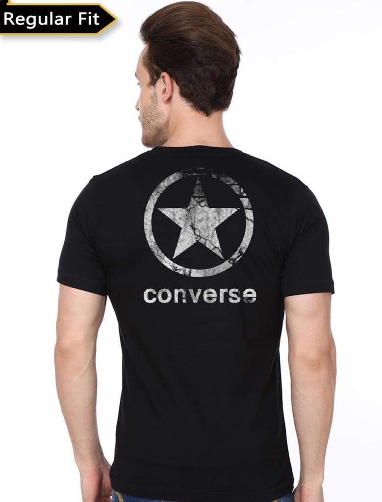 Converse Half Sleeve Black T-Shirt