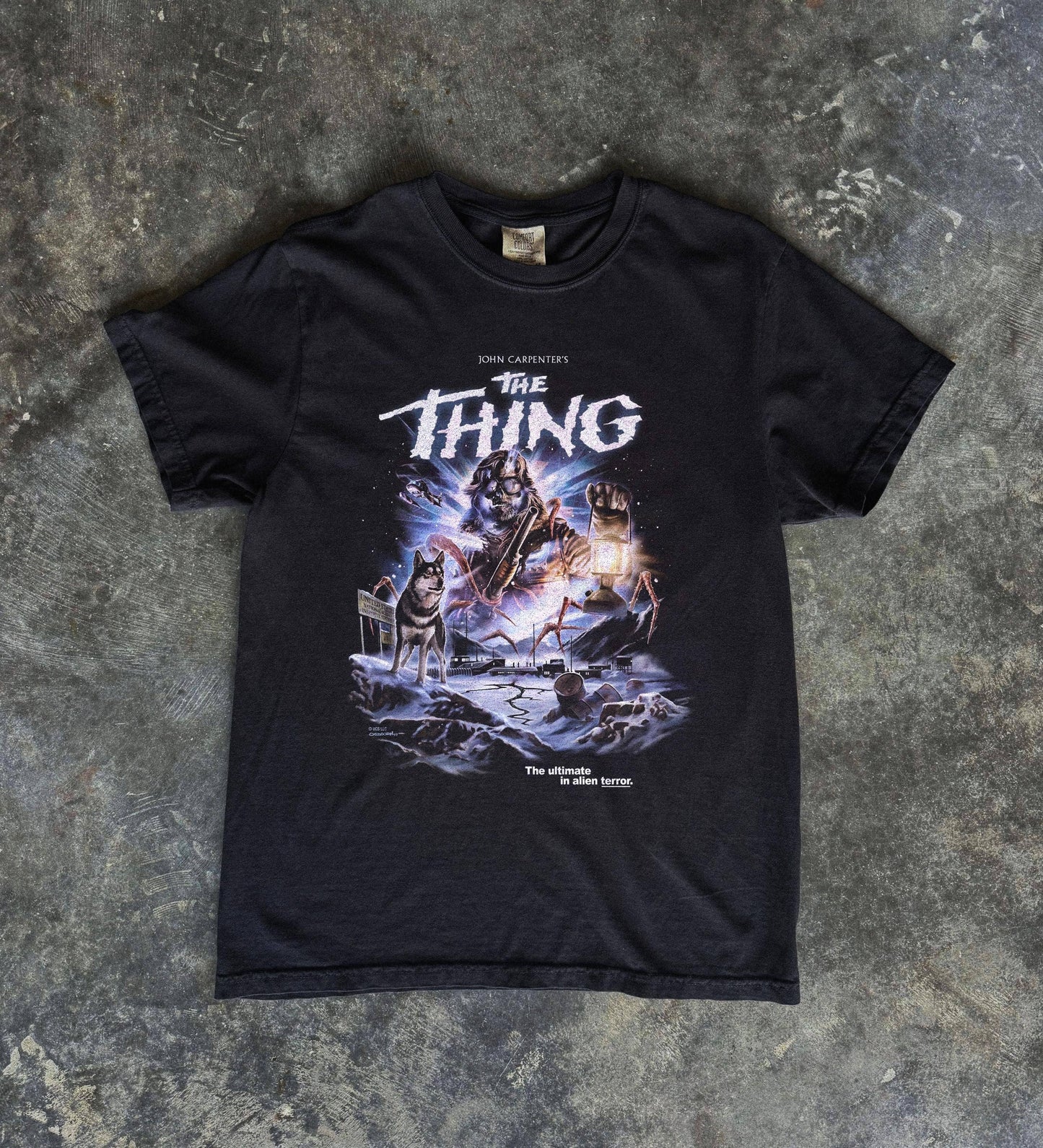 Vintage Horror Movie Tee Retro Sci-Fi Graphic Shirt