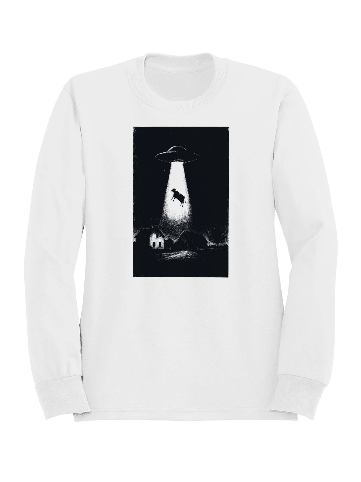 Ufo Abduction: Cow in Spotlight Men's Sweatshirt