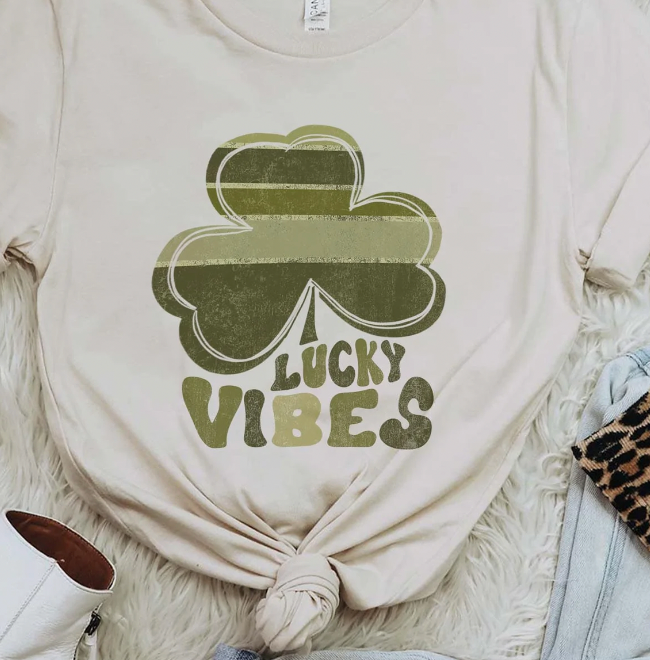 Lucky Vibes Saint Patty's Tee- 2 Color Options