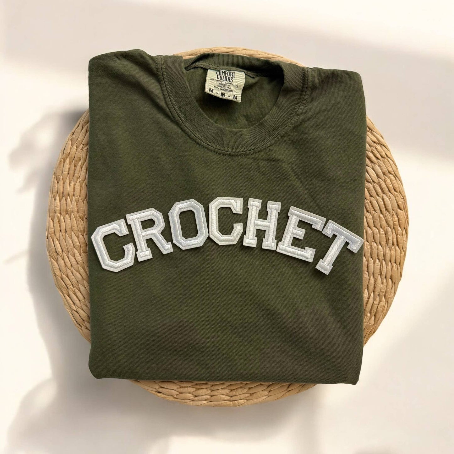 Crochet Comfort Colors Short Sleeve Shirt, Craft Store Merch