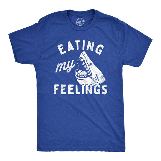 Eating My Feelings Men's Tshirt Shark Week Graphic Tee