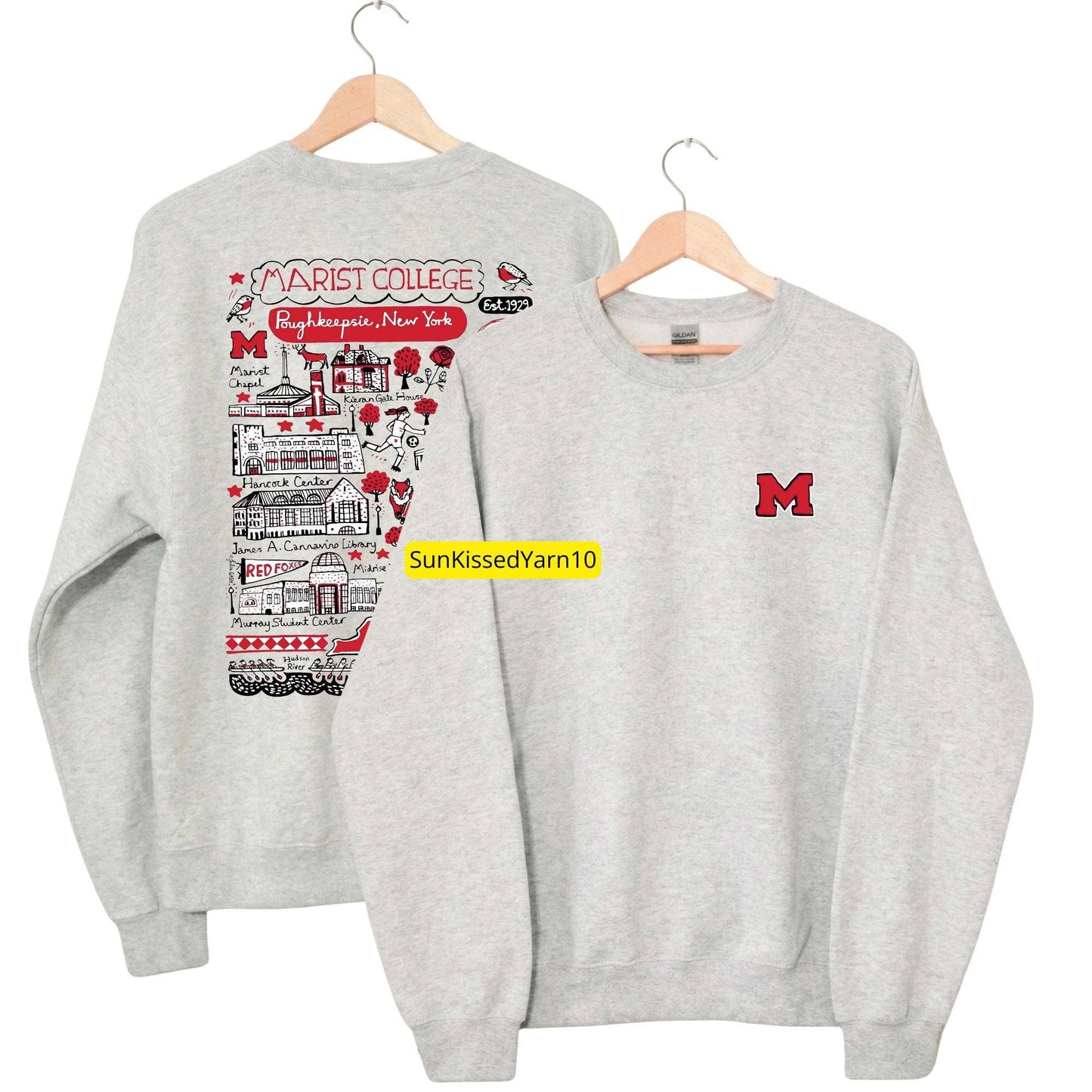 Vintage University Campus Hand Sketched College Sweatshirt