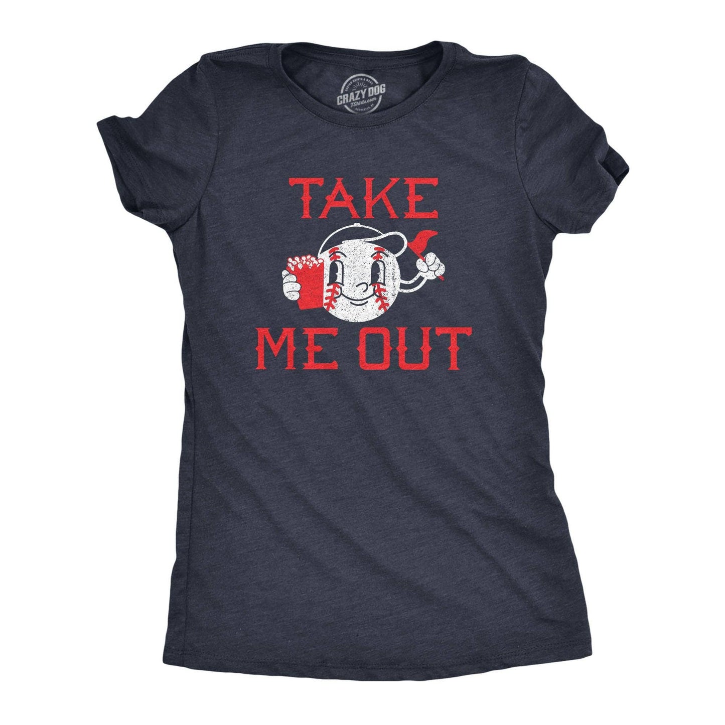 Take Me Out Women's Tshirt Baseball Graphic Tee Western Plus