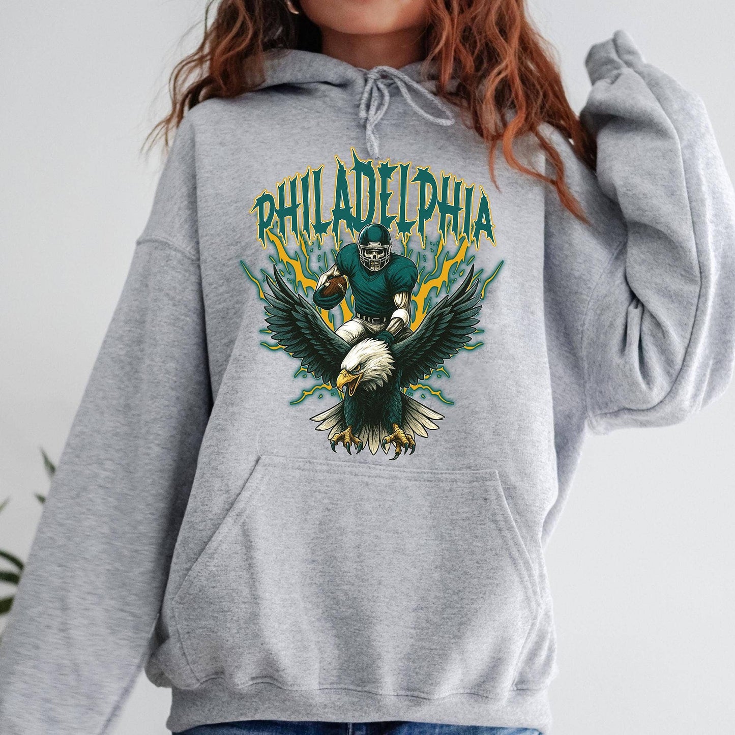 Vintage Philadelphia Football Hoodie, Retro Style Gift