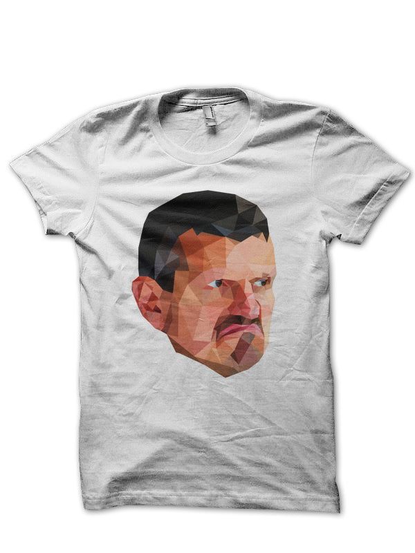 Guenther Half Sleeve White T-Shirt