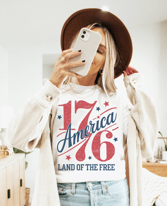 1776 Land of the Free Tee | Patriotic T Shirt | Usa Tee
