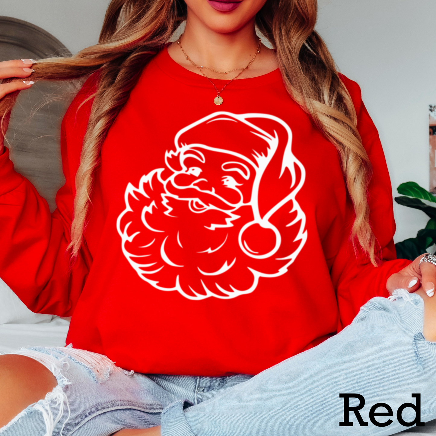 Vintage Santa Christmas 2025 Long Sleeve Shirt | Gildan