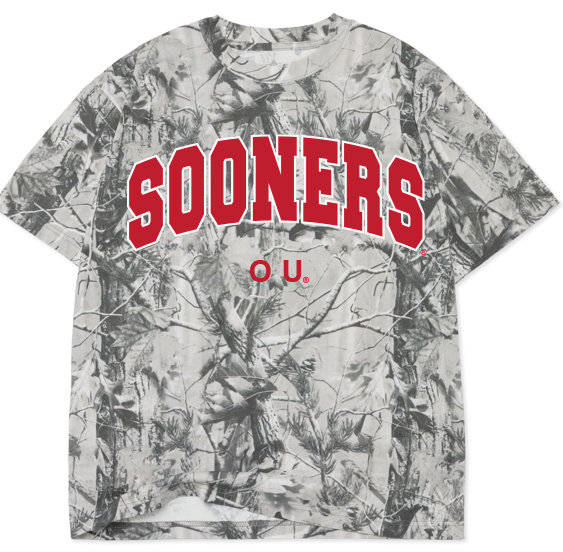 Ou Sooners Filled Gault Black/White Camo Tee