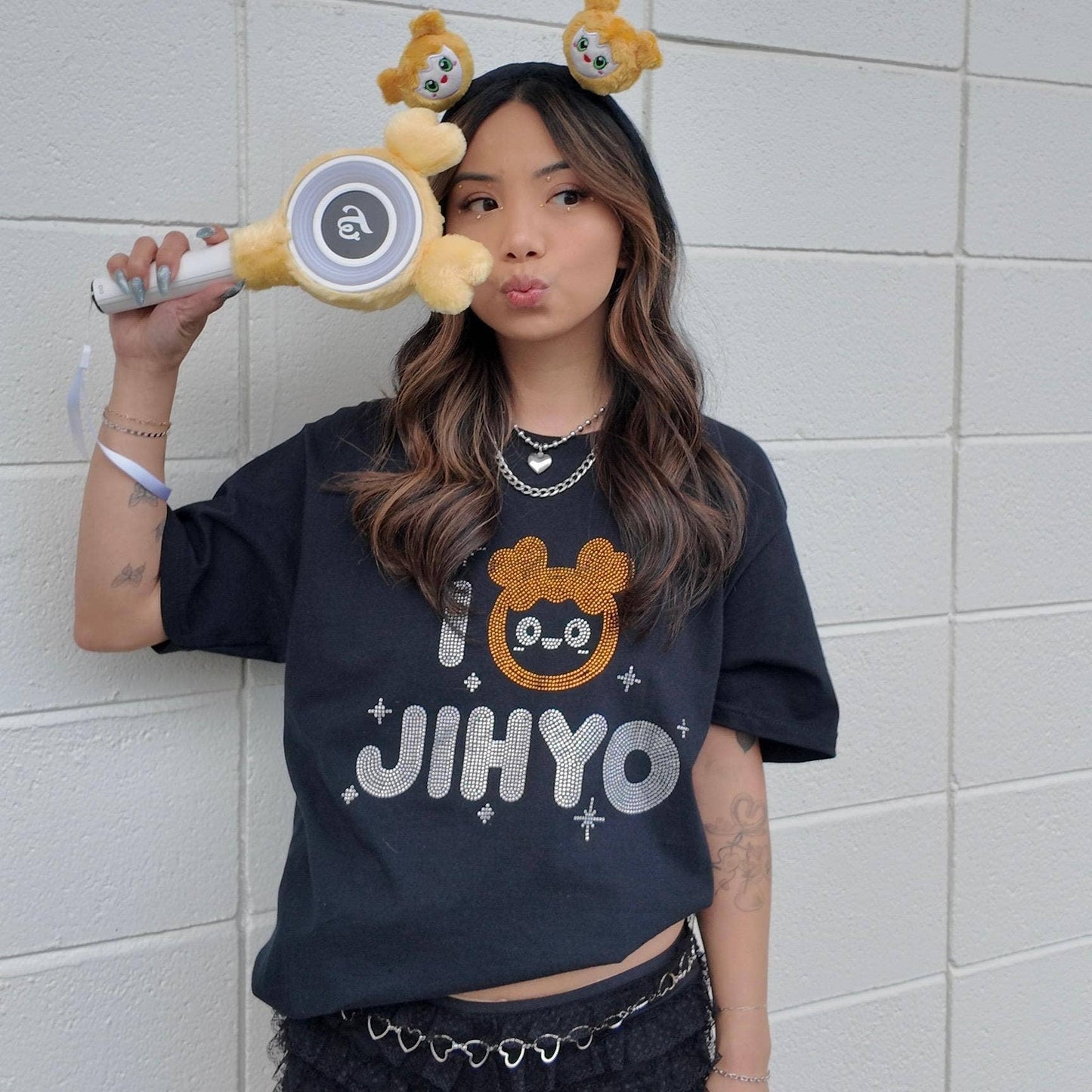 Jihyo Concert Rhinestone Shirt - Limited Edition