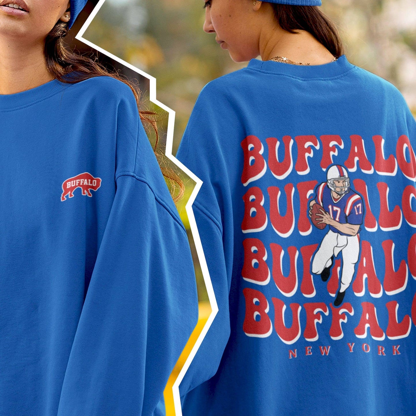 Vintage Buffalo Football Sweatshirt - Ideal Fan Gift For Bil