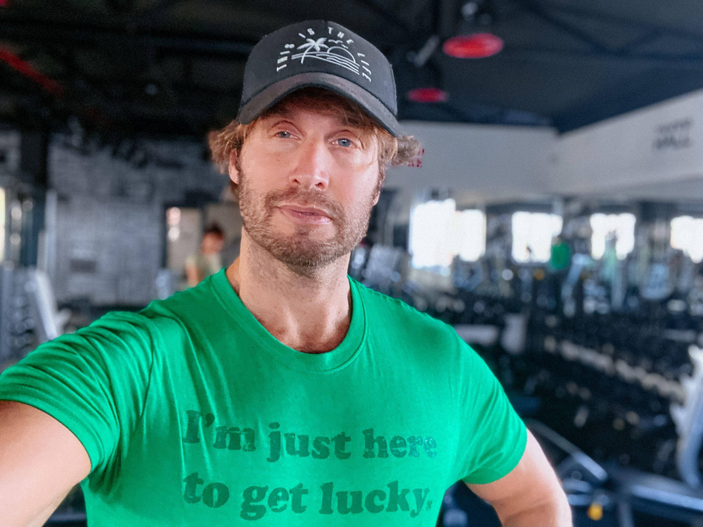 I'm Just Here To Get Lucky Men's Tshirt Saint Patrick's Day