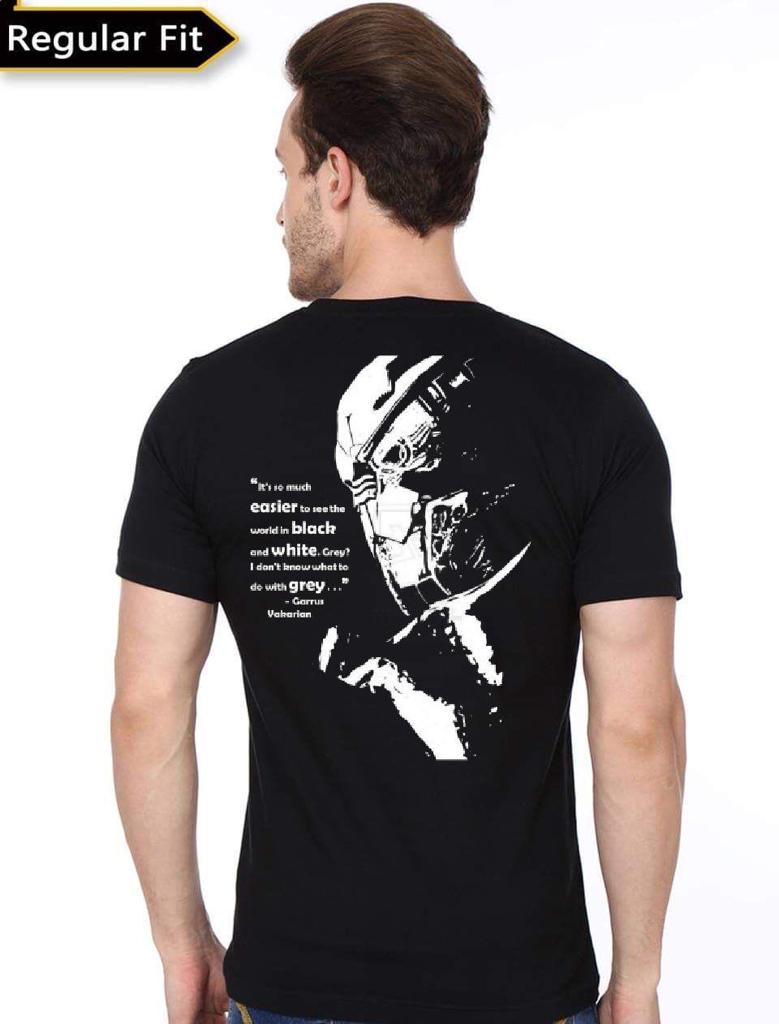 Nh Half Sleeve Black T-Shirt