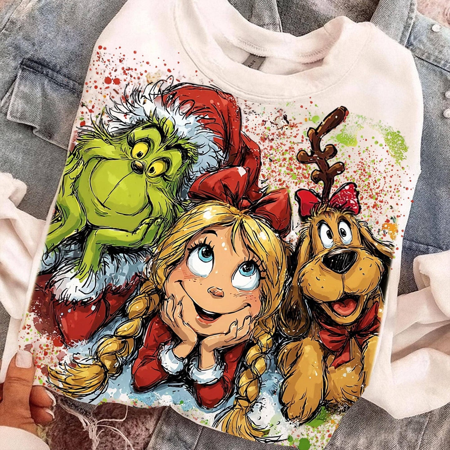 Merry Grinchmas Retro Christmas Sweater Green Mean Guy