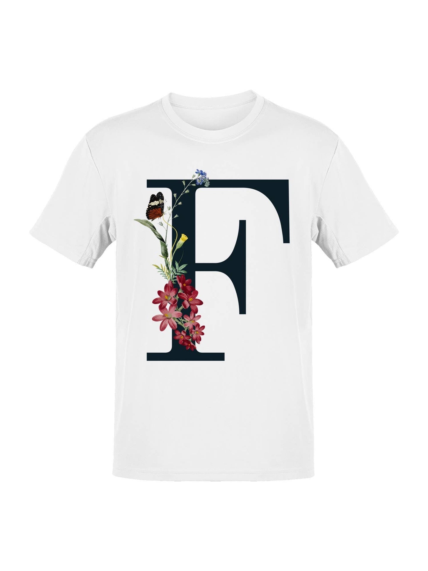 Floral Letter F: Nature's Embrace Women's T-Shirt