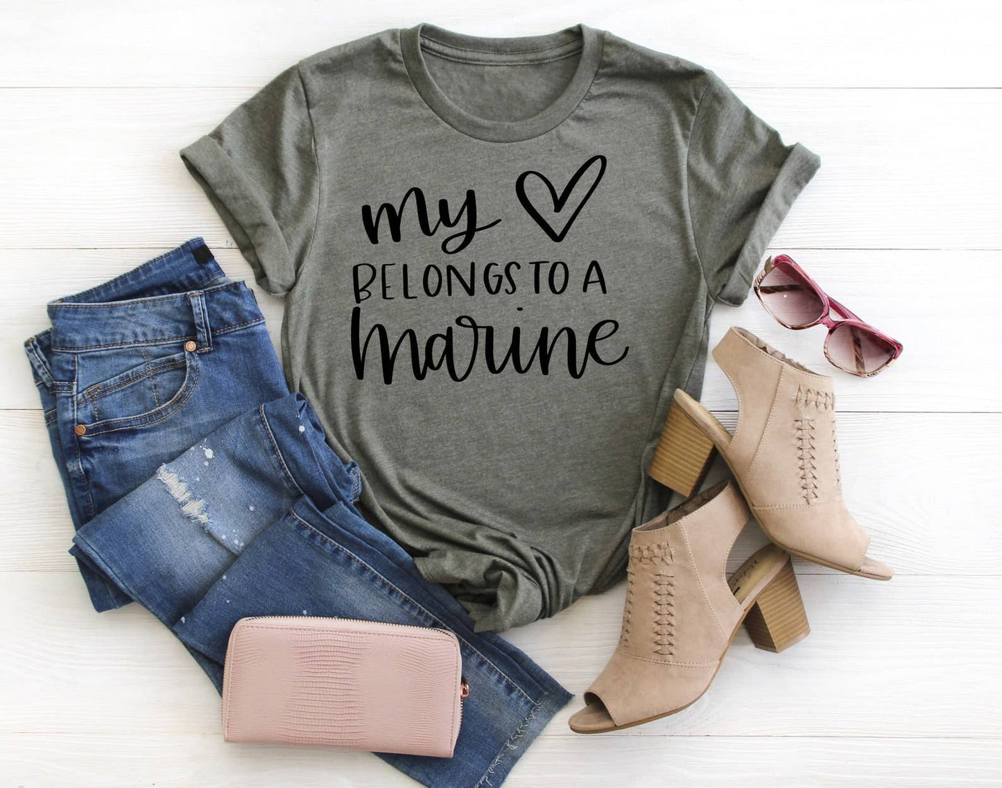My Belongs To A Marine T-Shirt
