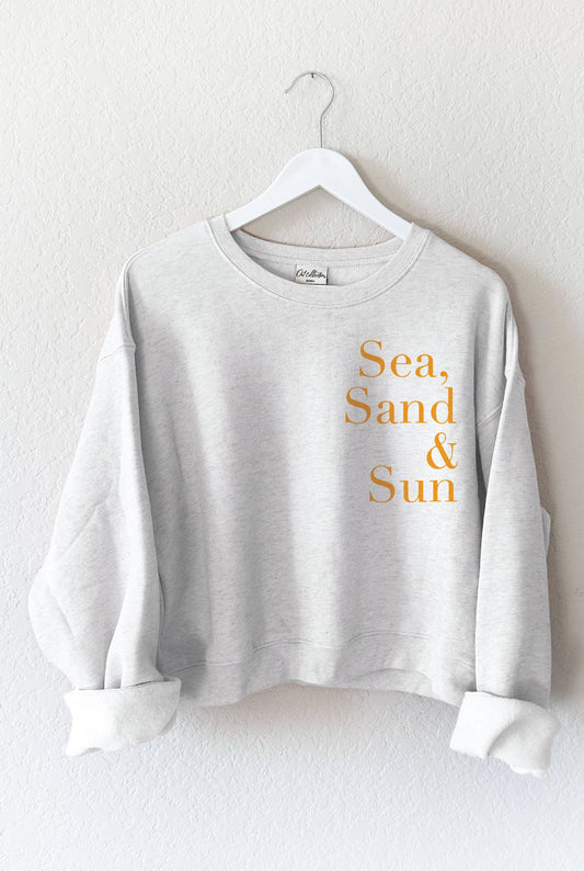 Sea,Sand and Sun Mid Graphic Sweatshirt