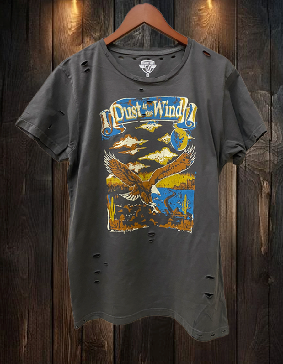 Dust in the Wind Distressed Vintage 80's Festival T Shirt