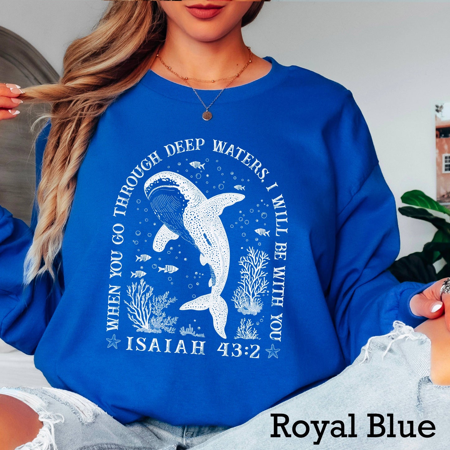 When You Go Through Deep Waters Long Sleeve Shirt | Gildan