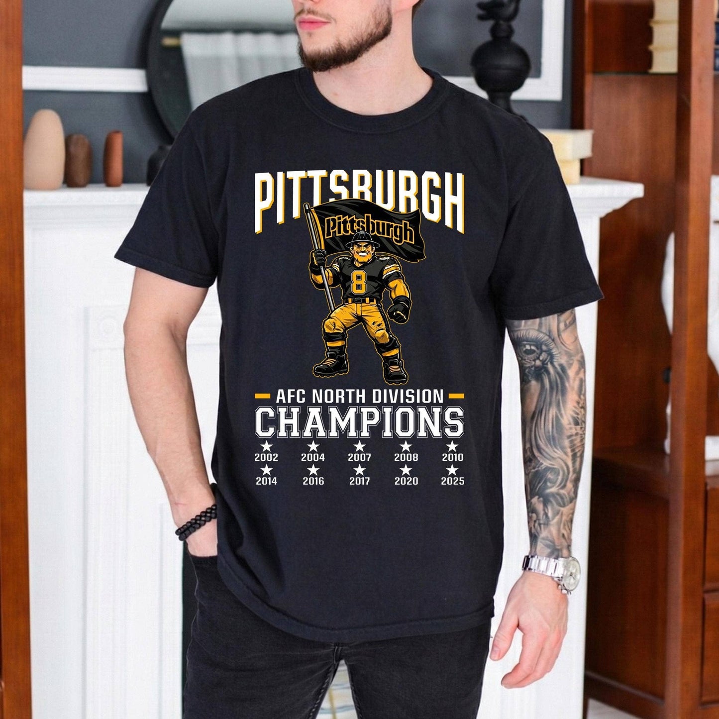 Pittsburgh Football 2025 Afc North Division Champs Tee