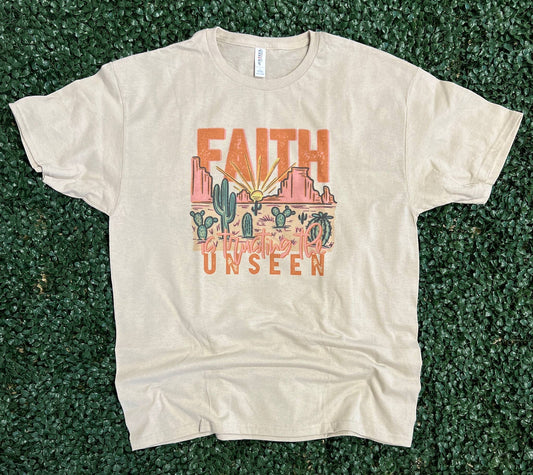 Faith Is Trusting the Unseen On Sand Tee