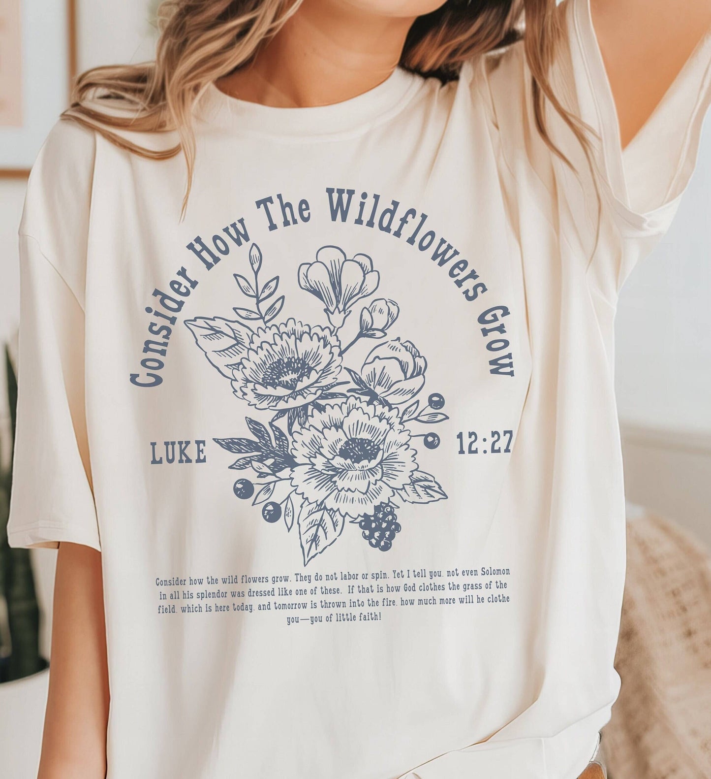 Vintage Wildflower Bible Verse T-Shirt Faith Apparel