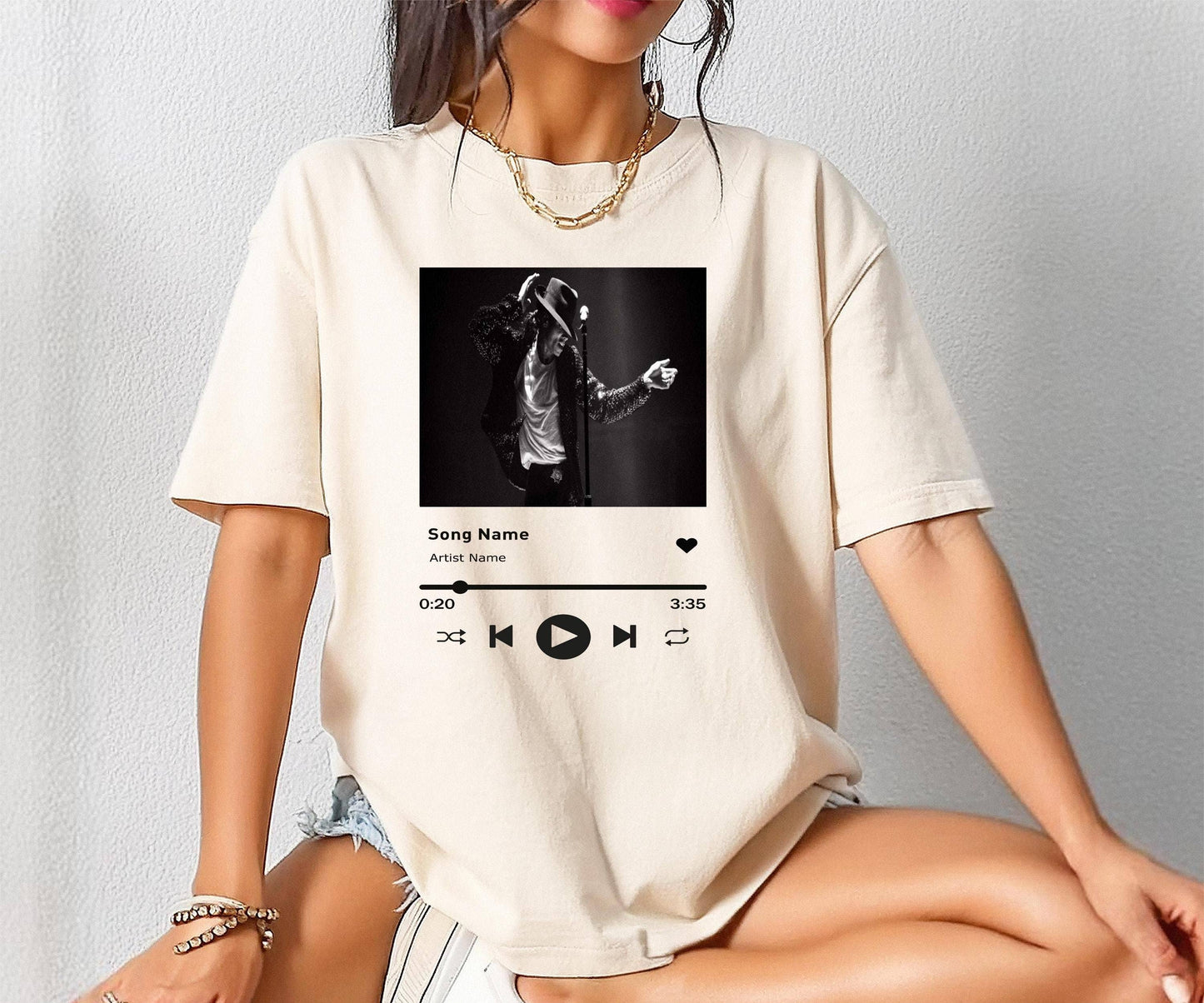 Custom Song Name & Artist Photo Tee - Music Lover Shirt
