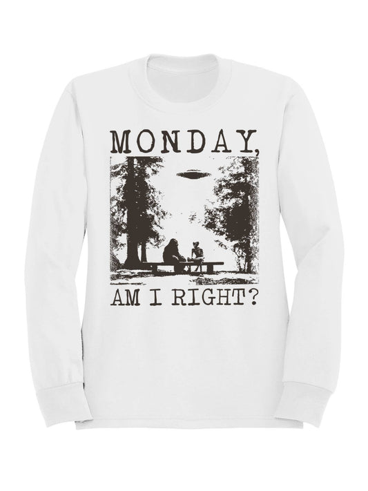 Monday Humor Ufo and Sasquatch Men's Sweatshirt