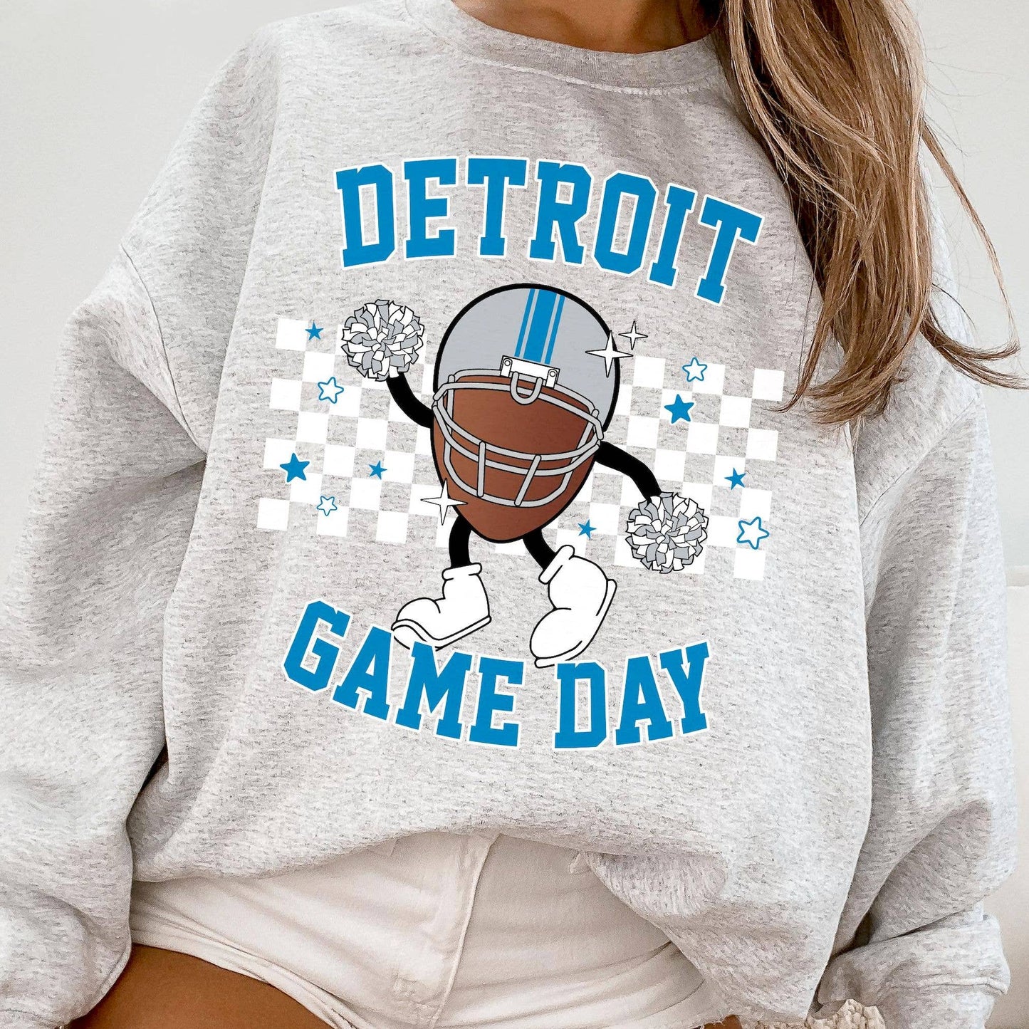 Vintage Detroit Lions Game Day Crewneck Sweatshirt