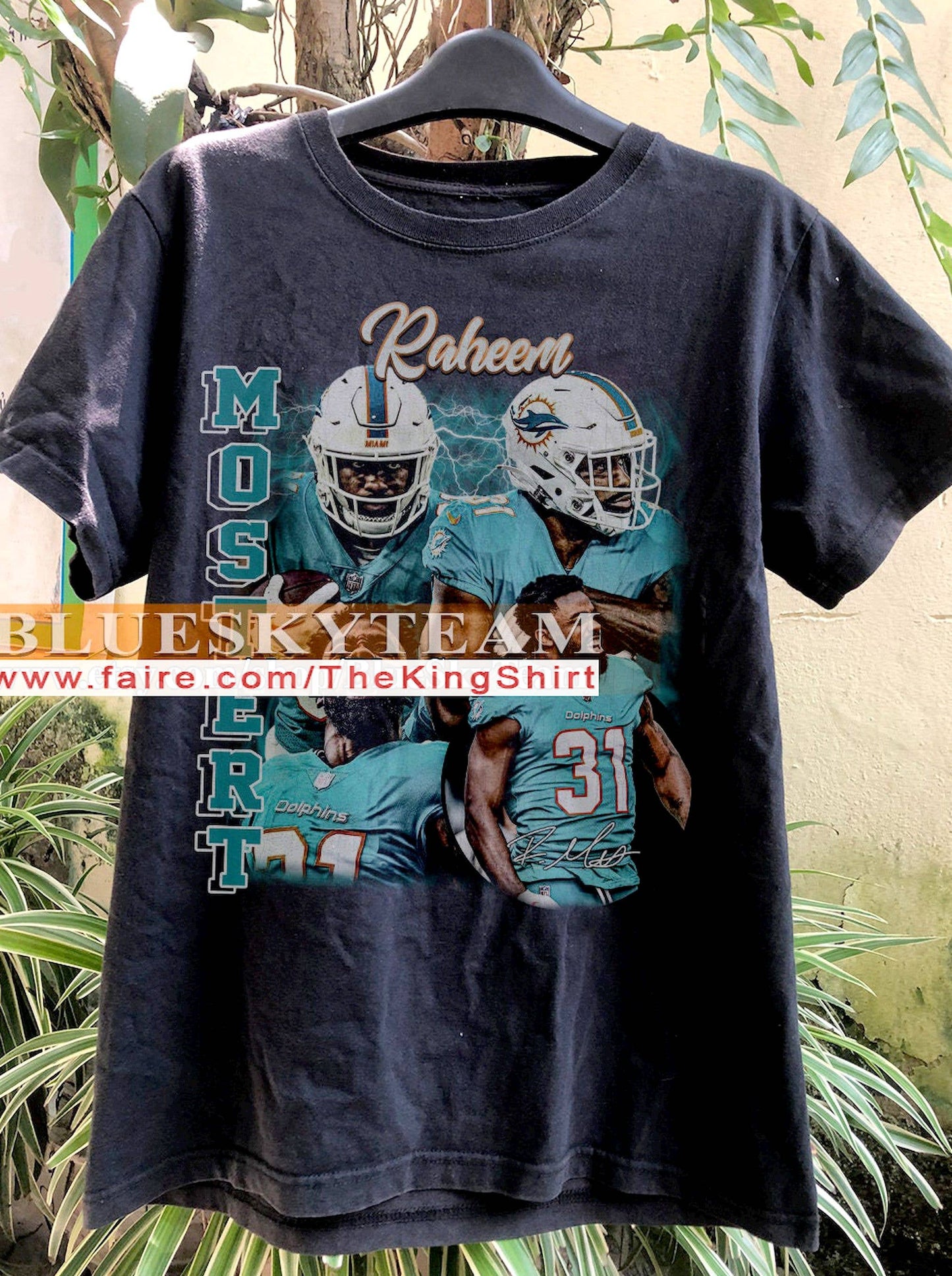 Vintage 90s Raheem Mostert Tee Retro Football Bootleg Gift