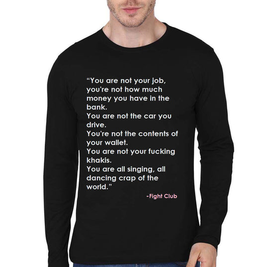 Fight Club Black Full Sleeve T-Shirt