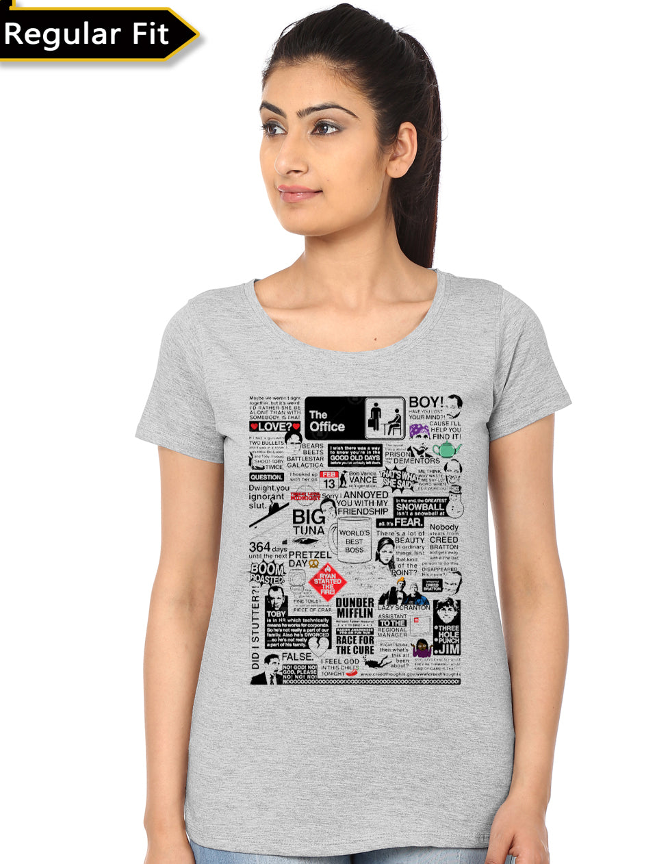 The Office Half Sleeve Girls T-Shirt