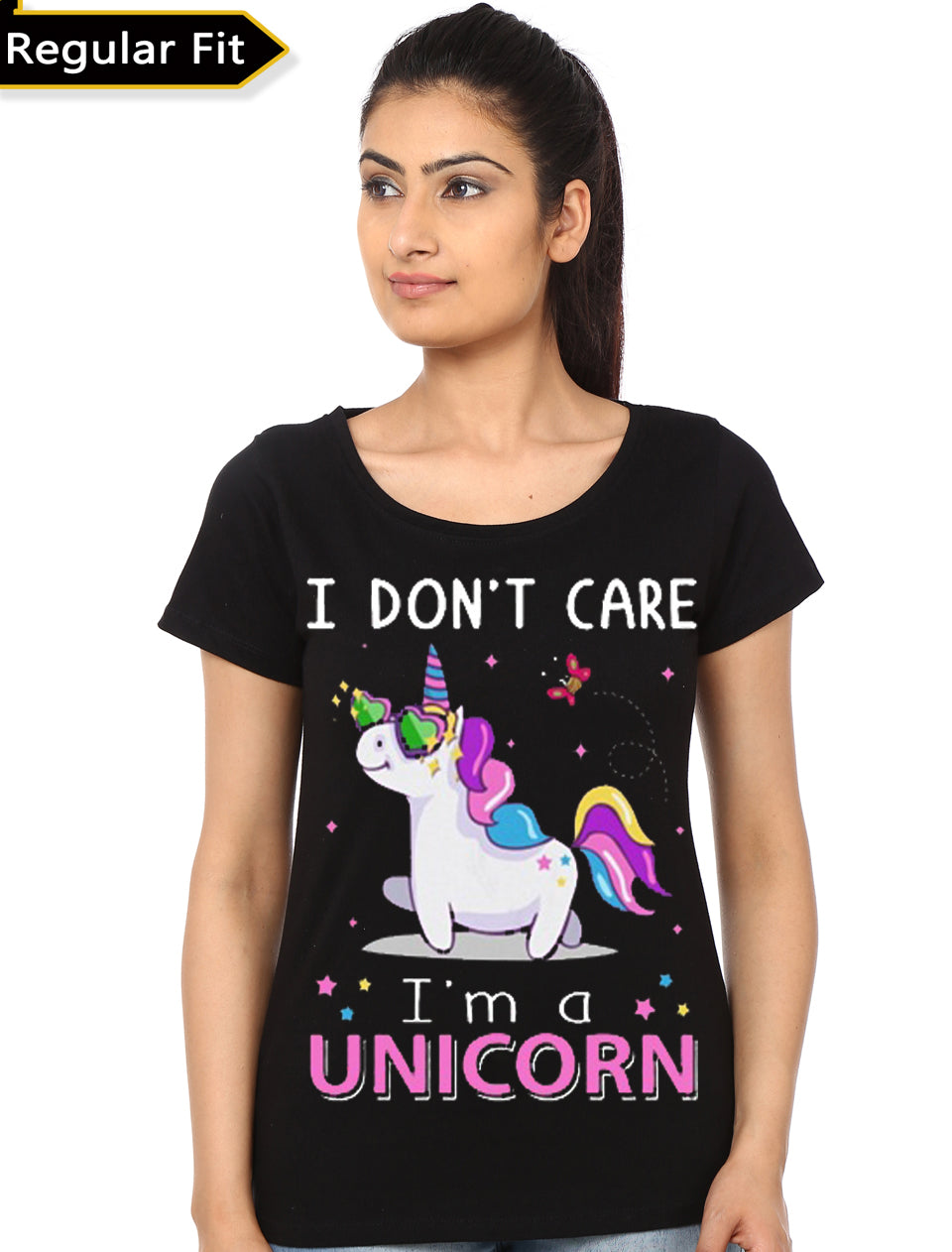 I Don’t Care I’m A Unicorn Black Girl’s T-Shirt