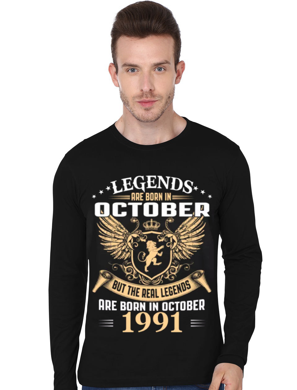 Legends Are Born In October 199 Full Sleeve T-Shirt