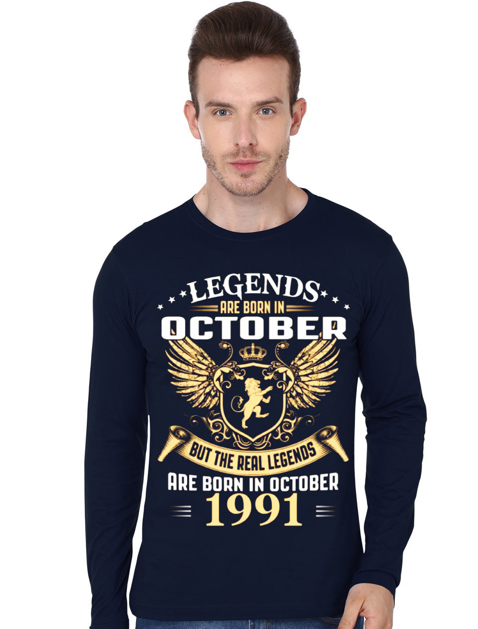 Legends Are Born In October 199 Full Sleeve T-Shirt
