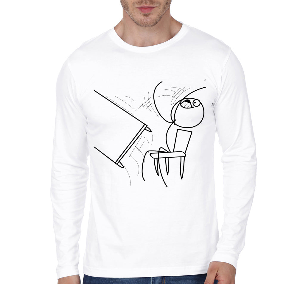 Meme White Full Sleeve Tee