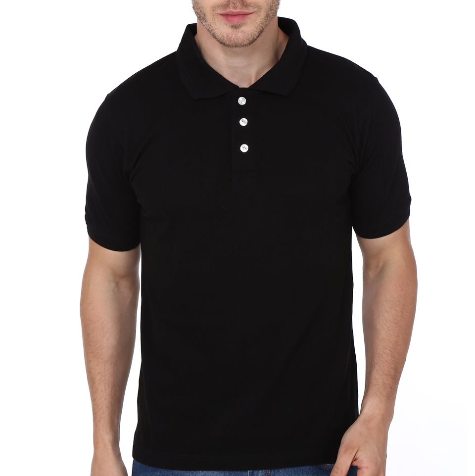 Plain Black Polo Tee