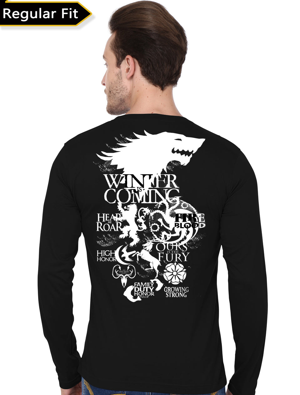 House Stargaryen Black Full Sleeve T-Shirt