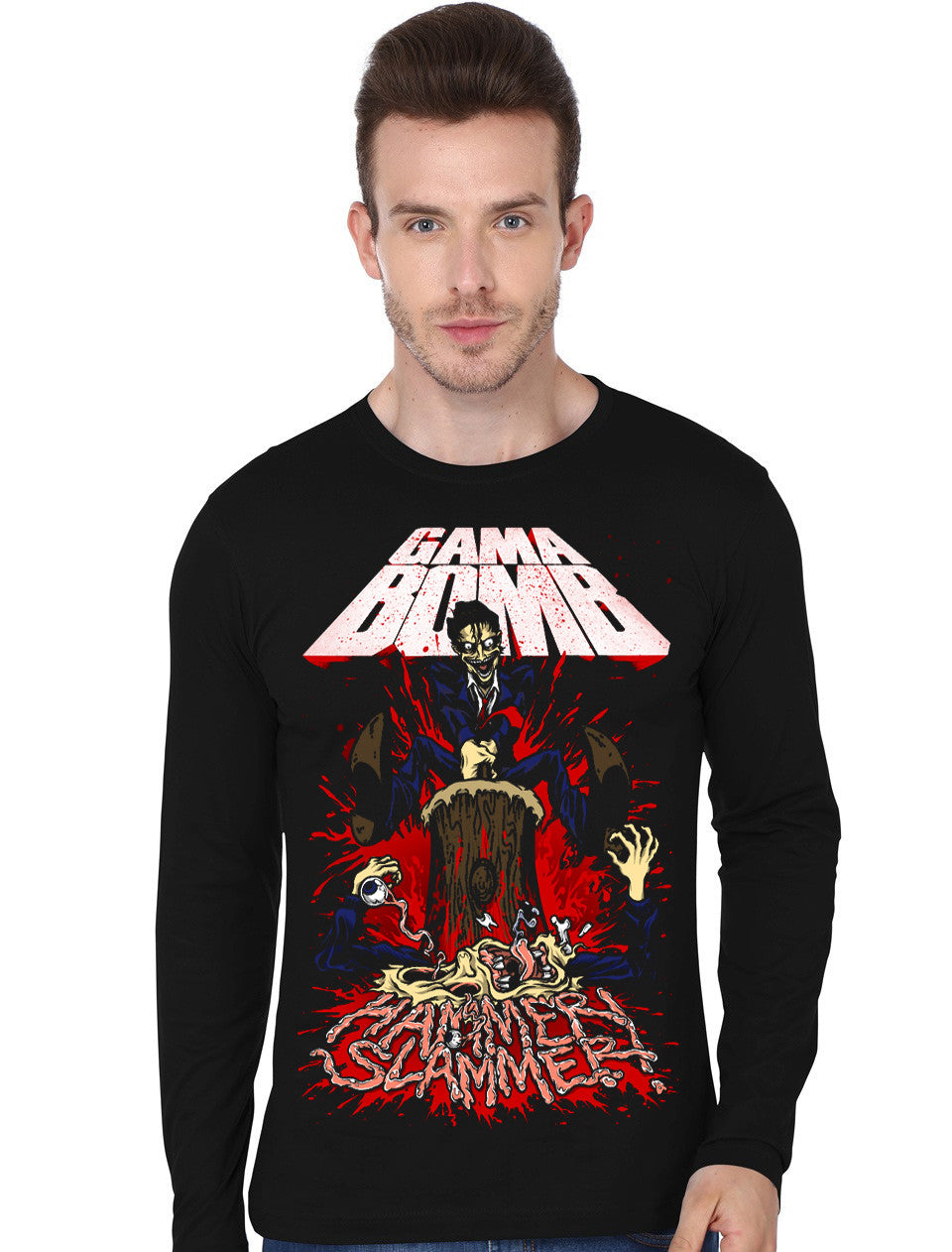 Gama Bomb – Hammer Slammer Black Full Sleeve T-Shirt