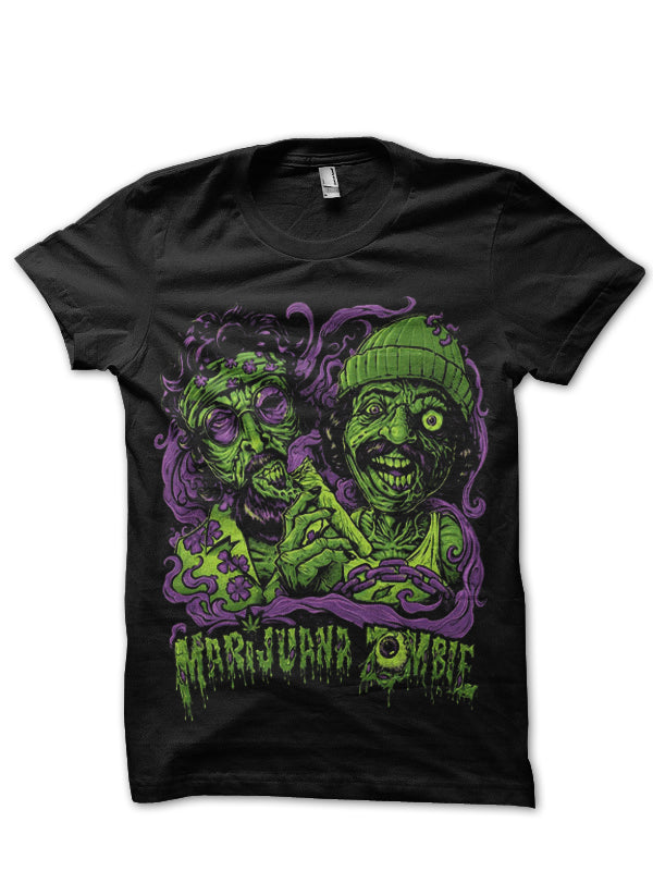 Marijuana Zombie Black T-Shirt