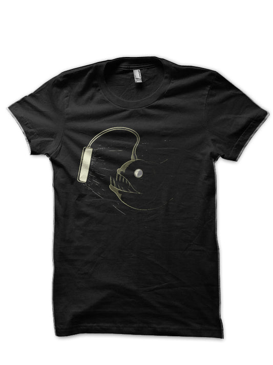 A glow In The Dark – Deep Sea Fish Black T-Shirt