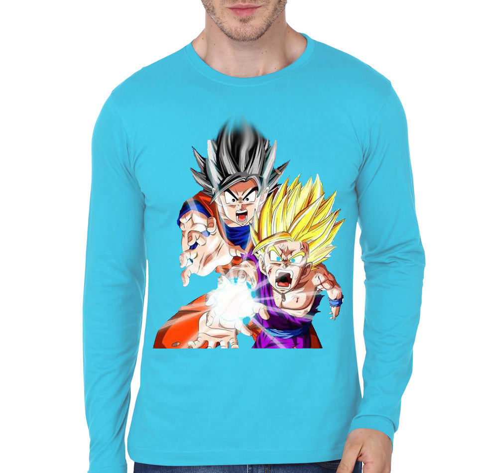 Goku And Gohan Light Blue Full Sleeve T-Shirt