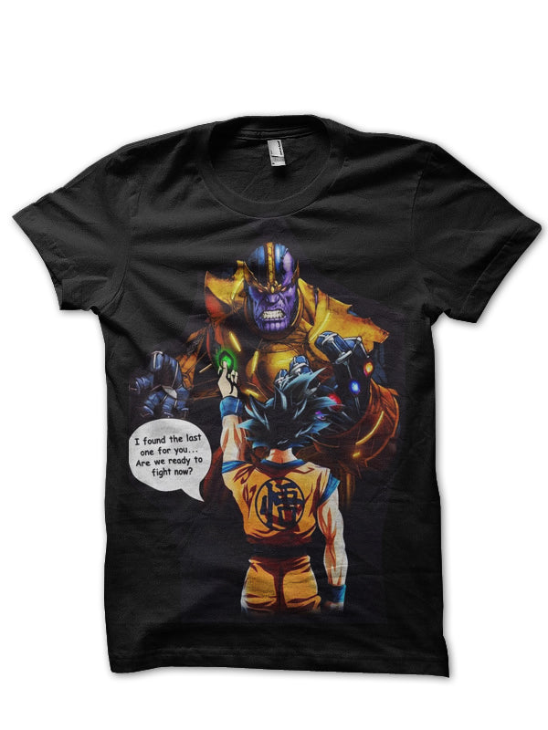 Goku Vs Thanos Black T-Shirt