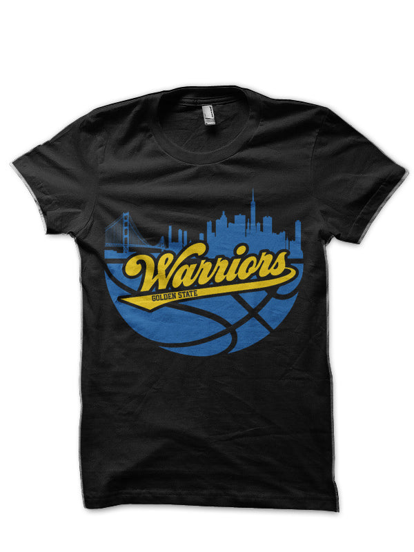 Basketball Player Skyline Black T-Shirt
