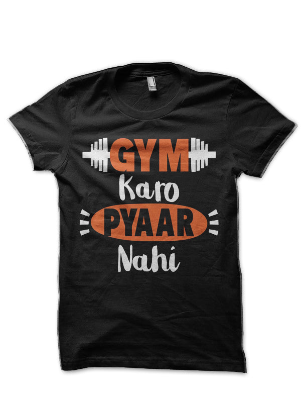 Gym Karo Half Sleeve T-Shirt