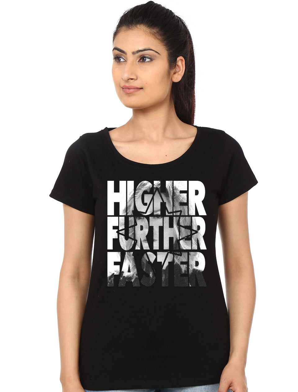 Higher Further Faster halftones T-Shirt